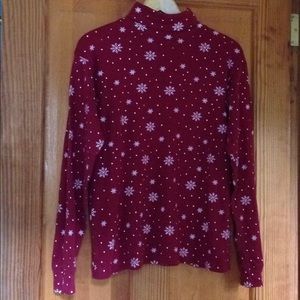 Snowflake turtleneck shirt